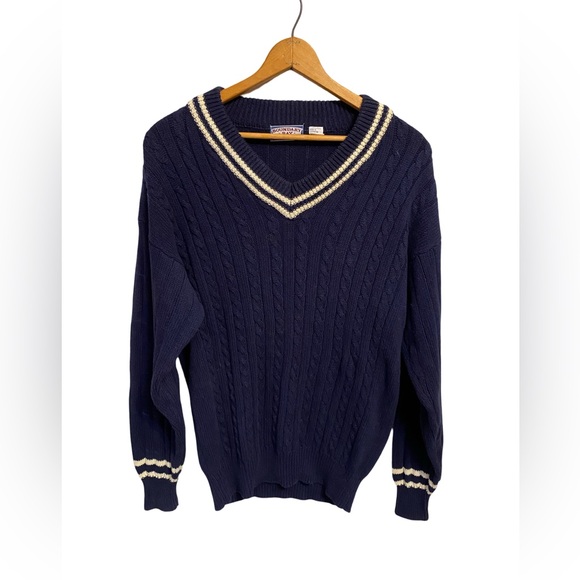 Boundary Bay Other - Vintage Boundary Bay V-Neck Preppy Sweater Size Large